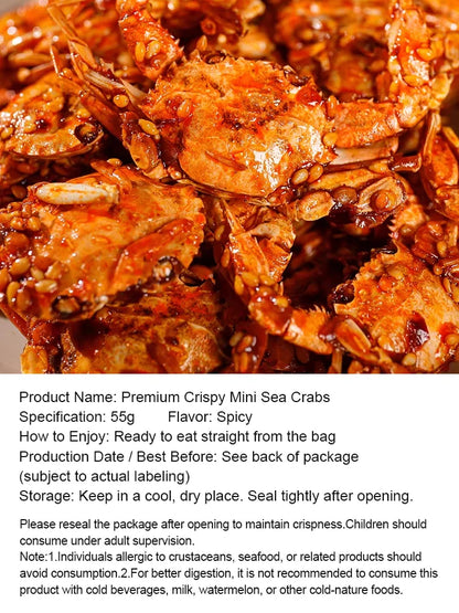 Spicy Sea Crab Snacks - High in Protein, Low in Sodium