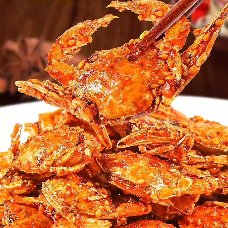 Spicy Sea Crab Snacks - High in Protein, Low in Sodium