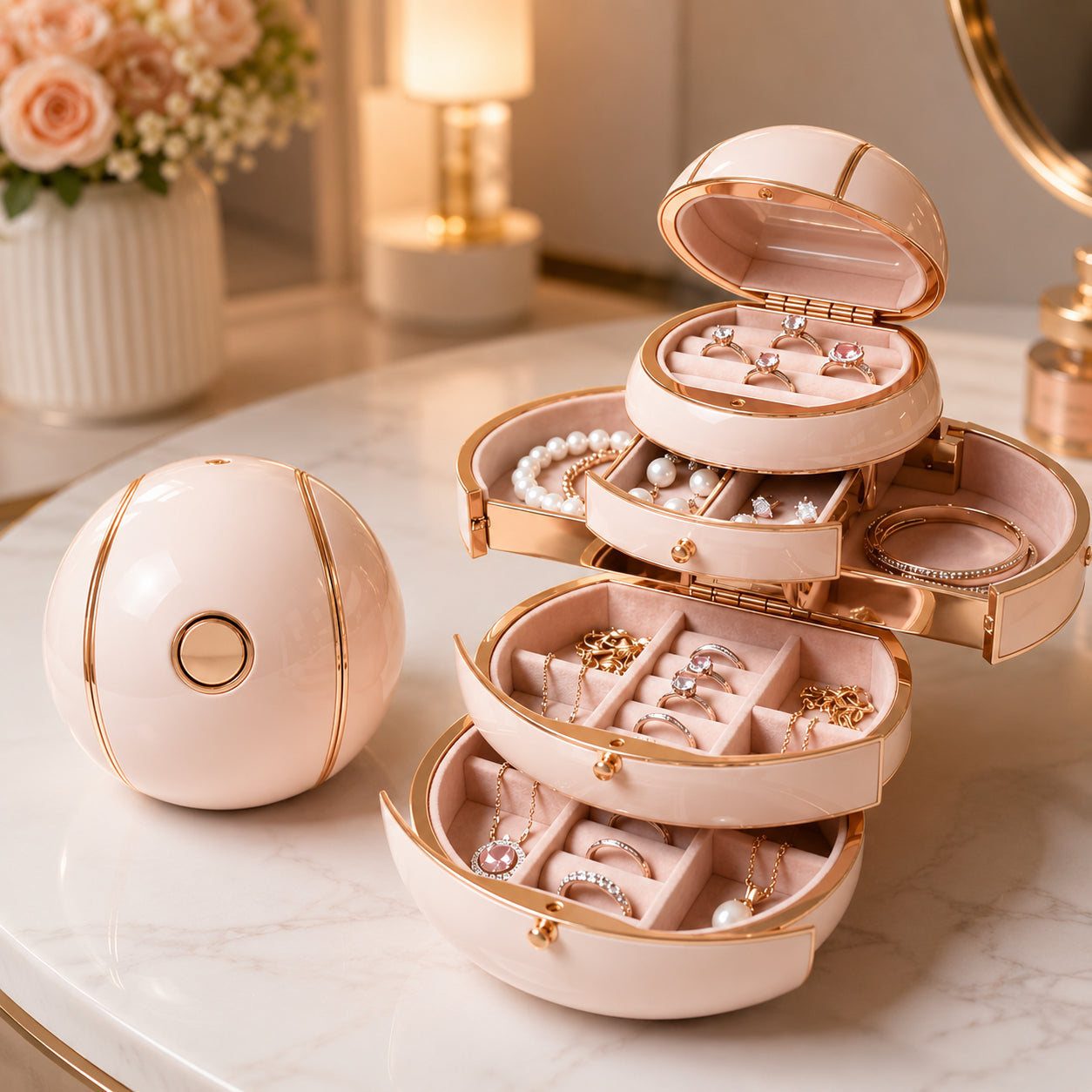 ⏰Last Day Promotion 48%OFF⏰Automatic Deformable Spherical Jewelry Box