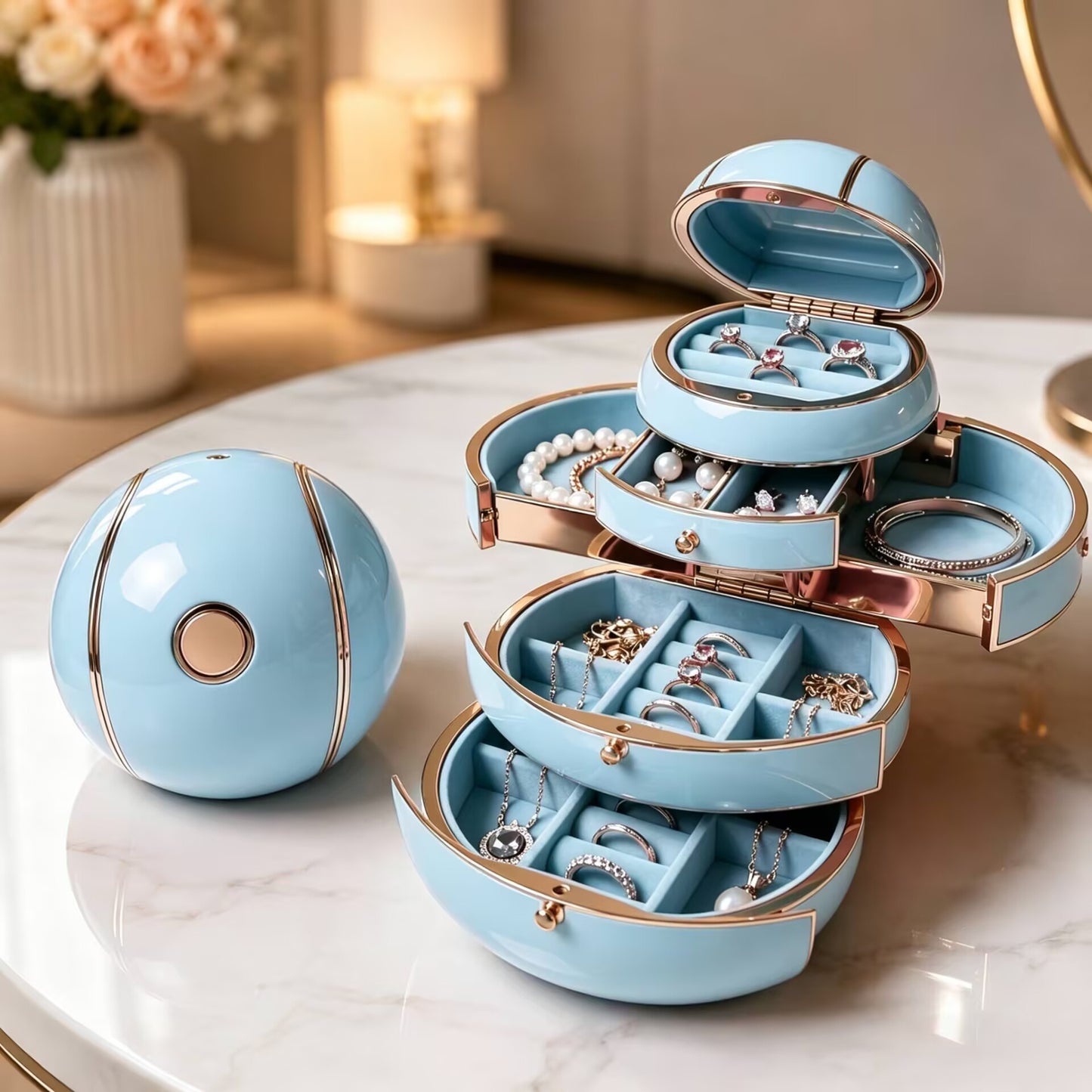 ⏰Last Day Promotion 48%OFF⏰Automatic Deformable Spherical Jewelry Box