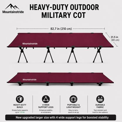 Mountainstride ArmyWild Portable Camping Cot