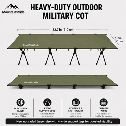 Mountainstride ArmyWild Portable Camping Cot