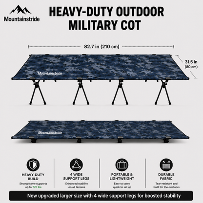 Mountainstride ArmyWild Portable Camping Cot
