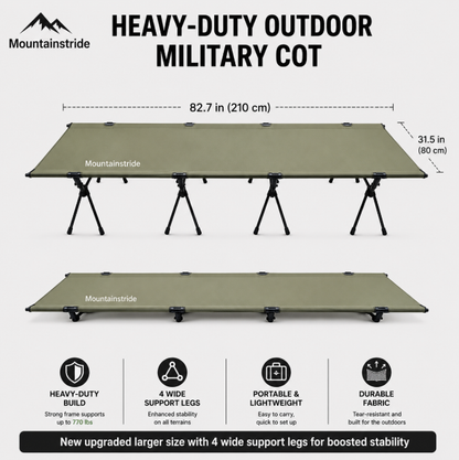 Mountainstride ArmyWild Portable Camping Cot